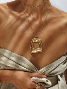 Glamine 1 Chiếc Vòng Cổ Mặt Dây Chuyền Charm Mở Lớn Phong Cách Boho Bạc/Vàng Mờ - bạc và vàng - Xem 12