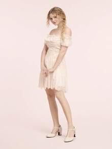 CUCCOO DOLLMOD Women's Shoes Round Toe Apricot Patent Leather T-Word With College Style Mary Jane Afternoon Tea Wear Thick Heel High Heel Shoes - Apricot - View 6