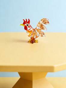 Zazumi 1pc Handmade Crystal Glass Mini Rooster Statue Decoration, Cute Mini Rooster Statue, Collectible Figurines, Very Suitable For DIY Home Decoration, Ideal For Holiday And Dining Table Decoration, Party Gifts,Practical Birthday Gift, Suitable For Christmas, Halloween, Mother's Day, Valentine's Day, New Year's Gifts, - Multicolor - View 16