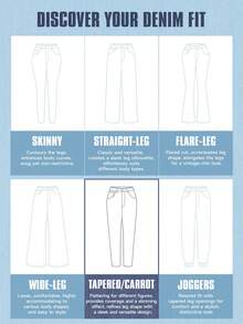 SHEIN CURVE+ Plus Size Solid Color Minimalist Everyday Jeans - Blue - View 7