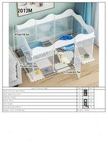 1 pieza Valla interior para perros pequeños, cachorros, conejos, mascotas, puerta de aislamiento plegable, corral de cachorros - Multicolor - Ver 9
