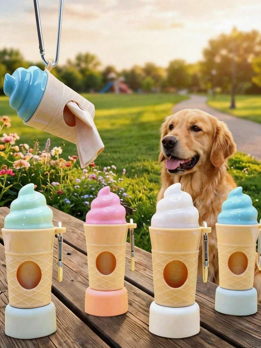 PETSIN Thùng đựng rác kem cho thú cưng, Hộp đựng túi đựng rác, Dụng cụ dọn nhà vệ sinh cho chó, Đồ dùng ngoài trời, Dụng cụ dọn nhà vệ sinh cho thú cưng - Nhiều màu - Xem 1