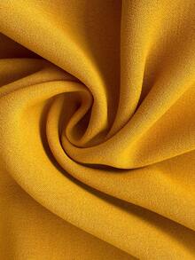 BrightlyHer Plus Size V-Neck Solid Color Casual Beach Wear Dress - Yellow - View 6