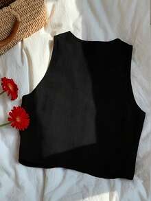 GlowEve CURVE Plus Size Bohemian Style Casual Tie-Up Embroidered Jacket - Black - View 2