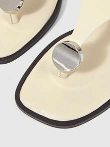 Sleekvia Sandal Jepit Luar Ruangan Wanita Nyaman, Tahan Aus, Serbaguna, Terbuat dari Logam, Cocok untuk Musim Panas - Aprikot - View 4