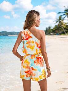 Sylviya Women's Casual Boho Printed Sleeveless Top And Shorts 2 Pieces Set Summer Outfits For Women Beach Holiday Vacation Outfits For Women Casual Sets For Women Holiday Outfits For Women Outfits Women's Country Clothing Women Two Piece Sets Cruise Outfit For Women Short Sets For Women Resort Style Outfits Zoey Outfit Resort Outfits Women Zante Outfit Outfit For Beach For Women White Floral - Multicolor - View 3