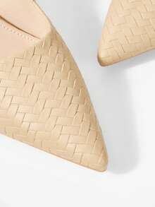 Tacones altos de punta fina y elegantes para mujer, versátiles para uso diario - Caqui - Ver 3