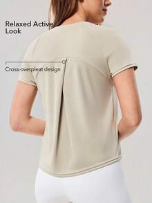 OutZeal 防晒 UPF50+ 清凉防晒T恤 女款宽松版 - 卡其色 - 查看 4