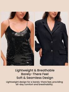 LUVLETTE Plus Reusable Sticky Self-Adhesive Backless Strapless Perforated No-Show Silicone Lift-Air Up Bra - Ginger - View 9