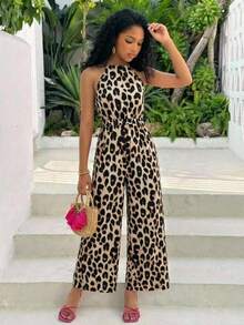 SHEIN Áo liền thân và áo liền quần cho bé gái tuổi teen, họa tiết da báo, không tay, kiểu dáng thường ngày, thích hợp cho kỳ nghỉ hè. - Nhiều màu - Xem 3