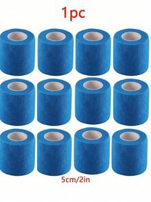 1/6/12/24 unidades de fita adesiva elástica colorida para esportes, ideal para tatuagens, Halloween, animais de estimação, tornozelos e outras ocasiões. Fita antiderrapante para tatuagens, ideal para iniciantes e tatuadores experientes. Também serve como kit de primeiros socorros. - Multicolorido - Ver 9