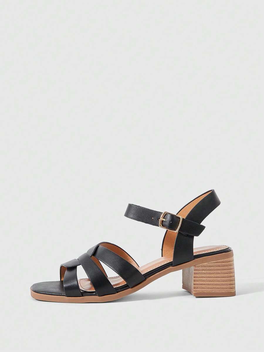 Sleekvia WOMEN HEELED SANDALS - Black - View 1