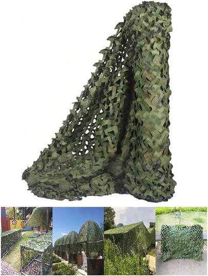 1PC Camouflage Netting Netting Lightweight Durable Sunshade Nets Sun Shade Sails For Patios Garden Outdoor Decoration Jungle Hunting Blind Shooting Camping Photography Mesh Nets