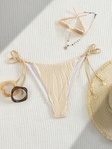 Swim Vcay Áo tắm Tankini đi biển dành cho nữ, chất liệu đặc biệt. - Màu be - Xem 6