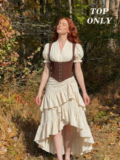 SHEIN MOD 女士撞色简约短袖衬衫，休闲装