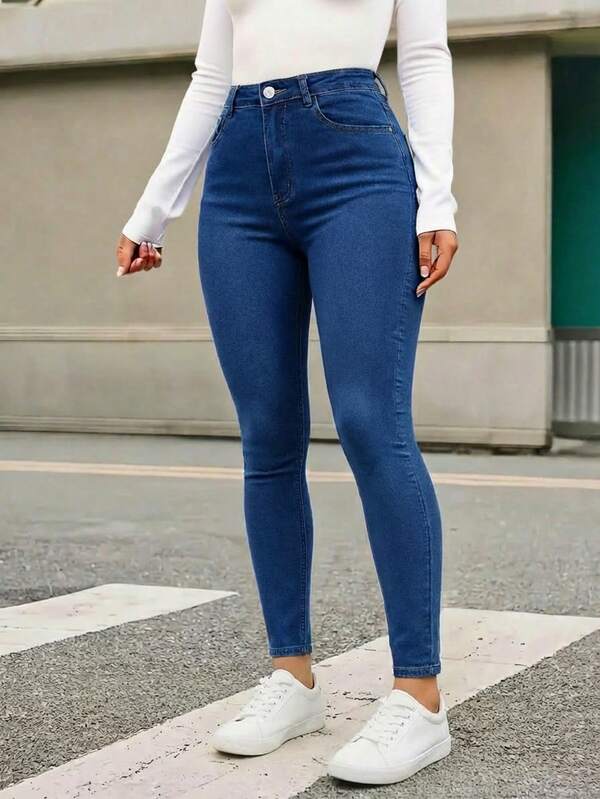 Jeans Pantalon de Mezclilla para mujer Skiny Fit con Strech para Uso Diario Sexy Moda