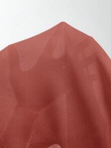 Easowa 休闲棉麻混纺九分裤，卡其色，薄款，适合返校季、教师制服穿着，女士款 - 黏土紅 - 查看 3