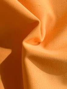 Swim Basics Women's Solid Color Scoop Neck Backless Bikini Set - Orange - View 6