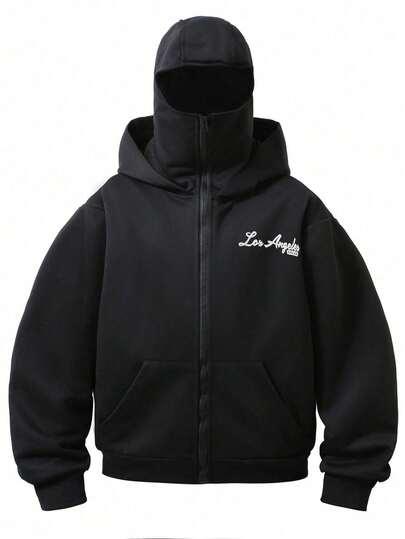 PAVTROS 男士街头风连帽衫，送给男友的热门礼物之选，男士科技风连帽衫，男士街头风拉链黑色连帽衫，男士拉链宽松双拉链连帽衫，春夏皆宜，Y2K风格，街头风，节日，度假，送给男友的礼物，派对，健身，老钱风，外出，复古风。