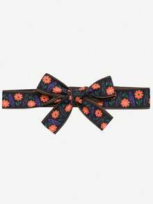 Summer Tween Girls Floral Print V-Neck Dress - Black - View 8