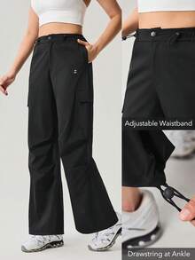OutZeal Damen Schwarze Sportliche Hose, Wander- und Campinghose mit 4-Wege-Stretch und weitem Bein - Schwarz - Übersicht 5
