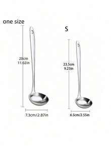 1个不锈钢汤勺，带长柄和漏勺，带过滤孔，非常适合盛汤、肉汁、火锅，适用于餐厅、厨房、圣诞礼物、学校用品。 - 銀色 - 查看 8