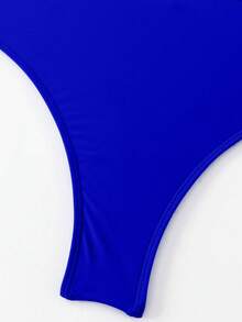 Swim Basics Quần bikini xếp ly màu trơn dành cho nữ, thích hợp cho bãi biển và kỳ nghỉ. - Xanh đậm - Xem 4