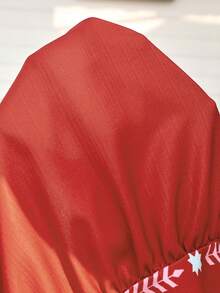 Louniche Women's Casual Vacation Retro Print V-Neck Tassel Tie Blouse, Spring/Summer - Red - View 3