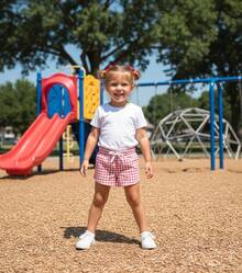 Short Casual para Niña – Cintura Ajustable - Rojo - Ver 2