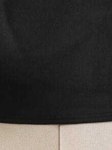 SHEIN Tween Girl Casual Ribbed Camisole & Plaid Shorts 2 Pieces Pajama Set, Comfortable Loungewear - Black - View 8