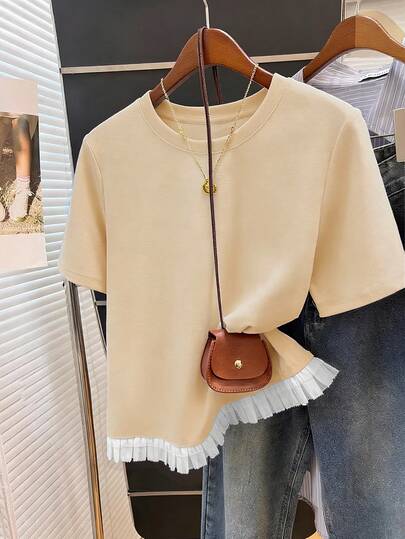 Resyla 女士时尚流苏T恤，180克牛奶丝