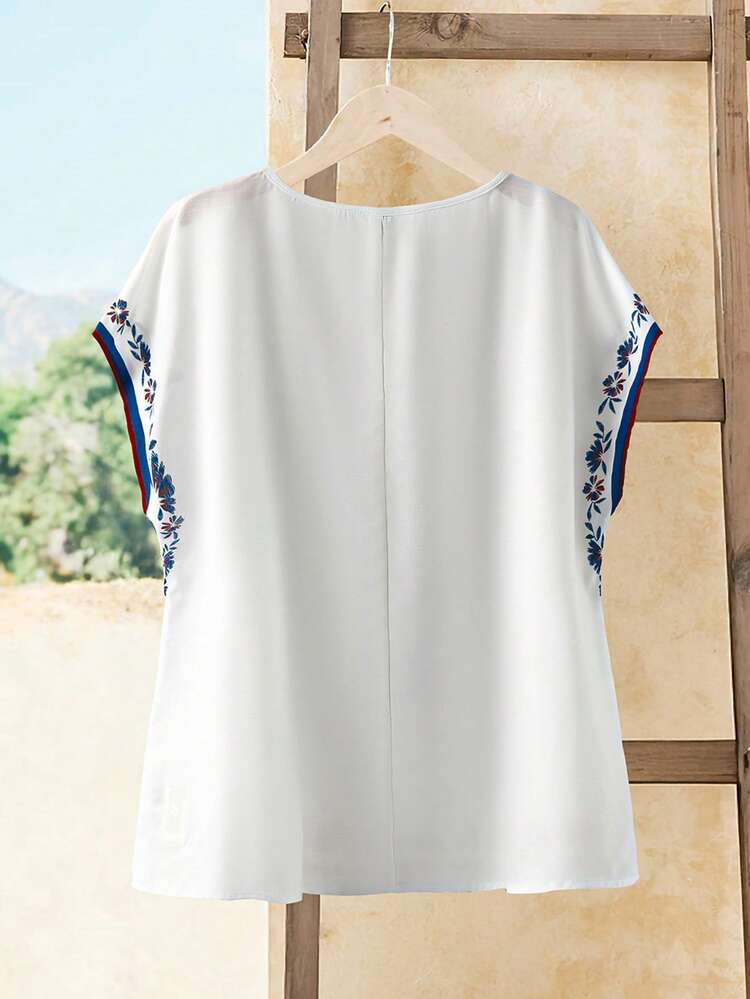 Plus Size Women Placement Print Shirt,Summer Outfits For Women Blouse For Women Casual Zanzea Blouses For Women Blouses For Women New Clothes For Ladies Discount