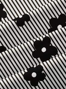 CosyJoli 休闲简约条纹印花黑色大码女式宽松长裤，适合度假、音乐节等场合 - 彩色 - 查看 3