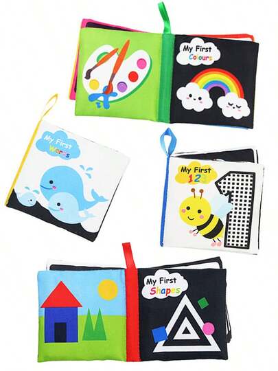 MINKOJA MINKOJA Baby Flipping Small Cloth Book, Insect, Rainbow, Number, Graphic Theme Small Cloth Book, Baby Touch Toy, Early Education Toy,Easter,Easter Gift,Childen's Day,Baby Books, Baby Toys,Baby Sensory,Baby Toys,Baby Early Educational Toys & Baby Mirrors