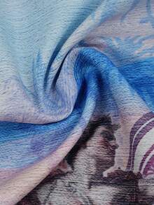 PAVTROS Men's Letter Angel Print Single-Breasted Casual Versatile Daily Wear Short Sleeve Shirt - Multicolor - View 5