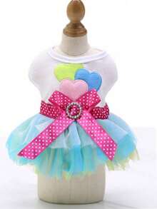 PETSIN 1 Piece Small Size Soft Tulle Fabric Comfortable Breathable Lightweight Elastic Waist Easy To Wear Cute Stylish Heart Lip Print Pink Blue Colors Pet Tulle Skirt Pet Dress Pet Clothing For Dogs Cats Teddy Bichon Frise Holiday Gift For Pet Lovers Dog Owners Daily Wear Party Photography Home Use Pet Apparel Pet Fashion Essentials Small Dog Cat Outfits Fancy Pet Skirt Pet Gown Pet Wardrobe Accessories - Multicolor - View 21