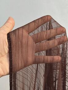 Rustia New Summer Tie-Up Spaghetti Strap Sexy Backless Camisole With Sheer Design - Coffee Brown - View 7