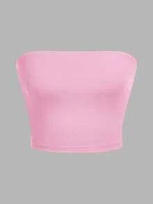 SHEIN EZwear Bộ 3 áo croptop bó sát dáng quây dành cho nữ cỡ lớn, thích hợp cho mùa hè. - Nhiều màu - Xem 6