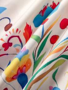 Sparklyn Tween Girl' Elegant Floral Print Sleeveless Dress - Multicolor - View 6