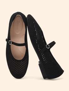 Ressula Zapatos planos casuales cómodos y de moda para mujer - Negro - Ver 3