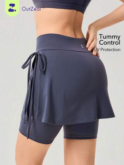 OutZeal Women Sports Skirts Gym Workout UV Protection Built-In Shorts With Pocket Active Bottoms