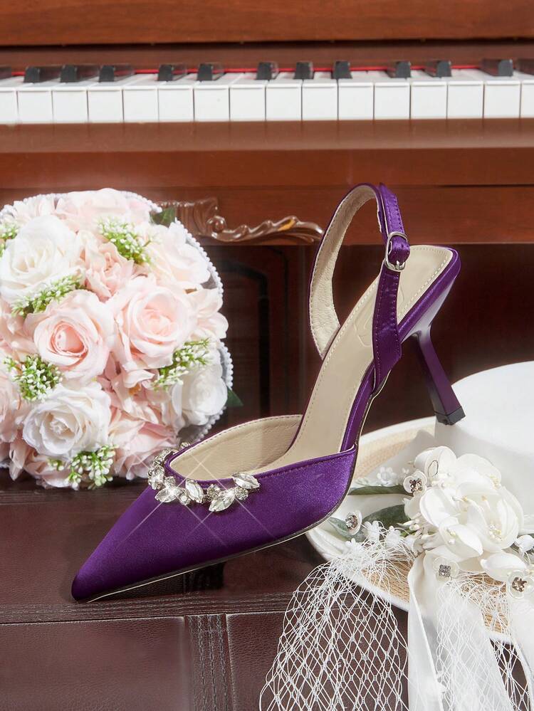 CUCCOO HITCHD Women Shoes Spring Summer New Three-Dimensional Cute Big Bow Design Pointed Toe Wine Glass Heel Middle Heel Romantic Elegance Temperament Simple Black Satin High Heel Single Slingback Dating Afternoon Tea Party Valentine's Day Elegant Wear Banquet Dating Evening Dress Sweet And Sexy Wedding Shoes Half Slippers Macaron White Beige Blue Royal Blue Pink Brown Green Burgundy Gray Rose Red Purple Yellow Orange Apricot Gold Silvery Diamonds Big Size Rhinestone Flower Lace