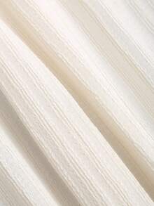 Sweetra 2件套春夏新款船领荷叶边喇叭袖上衣T恤和喇叭裤，适合通勤、外出，百搭实用 - 杏色 - 查看 6