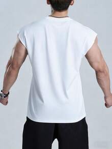 GymBeat 2pcs Men's Casual Sports Graphic Print T-Shirts - White - View 5