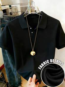 Resyla Camiseta de manga corta de color sólido para mujer para el verano - Negro - Ver 1