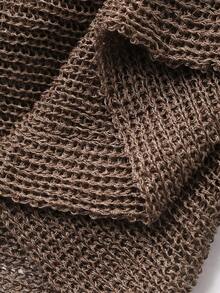 Livesso Áo khoác ngoài đi biển dáng rộng, hở vai, hơi xuyên thấu dành cho nữ. - Cà phê nâu - Xem 9