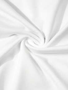 Resyla Women's Solid Color Minimalist Casual Round Neck Short Sleeve T-Shirt - White - View 3