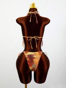 Slaydiva 新款女士亮片流苏比基尼套装，适合海滩、度假和约会，春夏款 - 彩色 - 查看 5