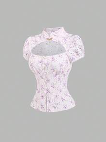 Sweetra Women's Y2K Sexy Chinese Style Vacation Versatile Blouse - Multicolor - View 6