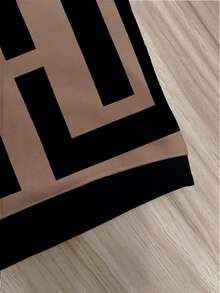 Manfinity Dauomo 男士夏季幾何印花短袖休閒Polo衫，商務休閒 - 彩色 - 查看 3